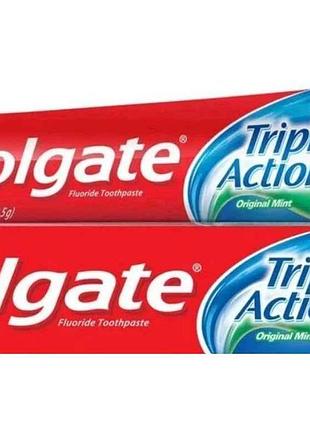 Зубна паста 125мл triple аction original mint тм colgate