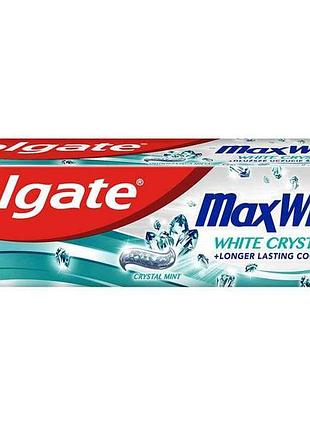 Зубна паста max white white crystals 75мл тм colgate