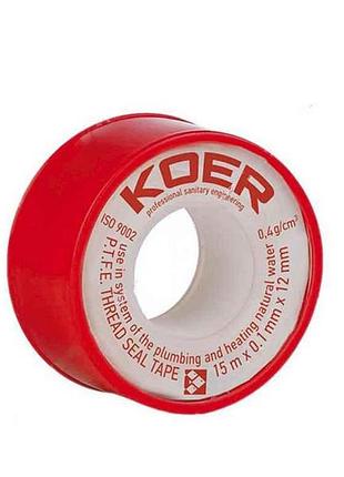 Фум-лента 15м*0.1мм*12мм water st-01 (10 шт/уп) kr0119 тм koer