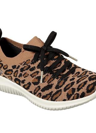 Жіночі кросівки skechers ultra flex (леопардовий принт, memory foam) 40 41р. устілка 26,5см оригінал