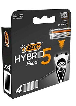 Сменные картриджи flex 5 hybrid 4шт тм bic