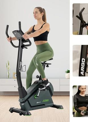 Велотренажер hop-sport hs-120h argo черно-зеленый 32 уровня сопротивления bluetooth kinomap iconsole+ 10 кг маховик до 120 кг