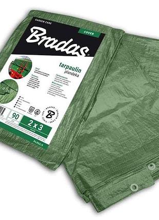 Тент 6х12м зелений 90гр/м2 посилений green pl906/12 тм bradas