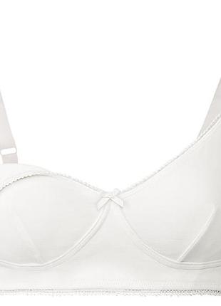 Бюстгальтер для кормления хлопковый для женщины esmara lycra® 357569 80d белый