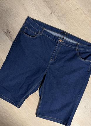 🍐 джинсові бриджі подовжені шорти супербатал george 24/6-7 xl