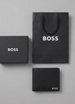 Мужской кожаный небольшой кошелек boss (7705-1)