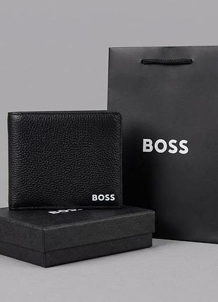 Чоловічий брендовий шкіряний гаманець boss (7703-1)