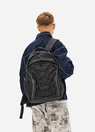 Мужской рюкзак sambag zard scholar черный с декором