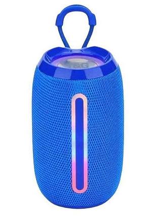 Портативна колонка bluetooth tg653 з rgb підсвічуванням, speakerphone, радіо, blue тм tg