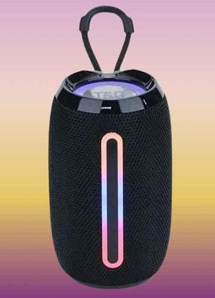 Портативна колонка bluetooth tg653 з rgb підсвічуванням, speakerphone, радіо, black тм tg