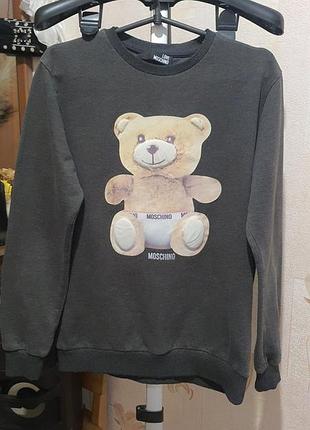 Оригінальний світшот love moschino teddy bear (розмір s) | чудовий стан.