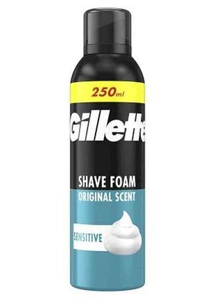 Пена для бритья 250мл classic sensitive для мужчин тм gillette