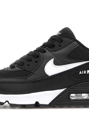 Nike air max 90 black white чоловічі кросівки чорно-білі 45