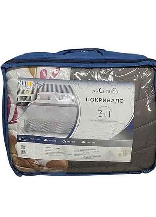 Покрывало 180*210 braun printed 10022-9 zigzag big сумка тм arcloud