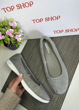 Оригінальні балетки спортивні слипони skechers