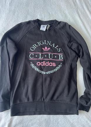 Чорний світшот — чоловіча модель adidas originals club sweatshirt