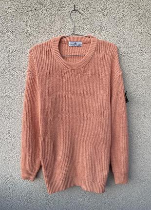 Свитшот вʼязаний stone island knitted crewneck size