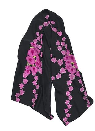 Натуральный шелковый шарф silk route a-385 black rose