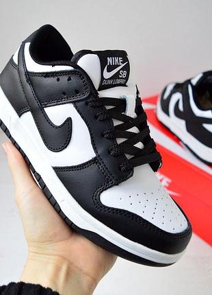 Nike sb dunk low pro white black мужские кроссовки белые с черным размером 43/27,5см 4