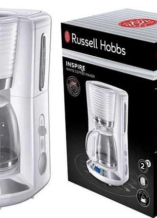 Кавоварка russell hobbs inspire white крапельна з таймером+багаторазовий фільтр