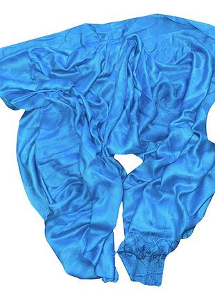 Шарф из вискозы голубой silk route a-1492 180х70 см