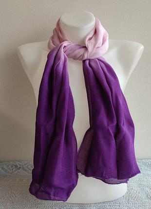 Шарф вискоза фиолетовый 160х60см silk route a-2567