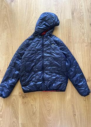🧥 підліткова двостороння куртка lacoste, розмір 14 / 158 см