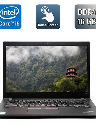 Ультрабук lenovo thinkpad t480s / 14" (1920x1080) ips touch / intel core i5-8350u (4 (8) ядра по 1.7 - 3.6 ghz) / 16 gb ddr4 / 512