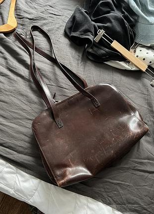 Вінтажна сумка bree leather 90s шкіра