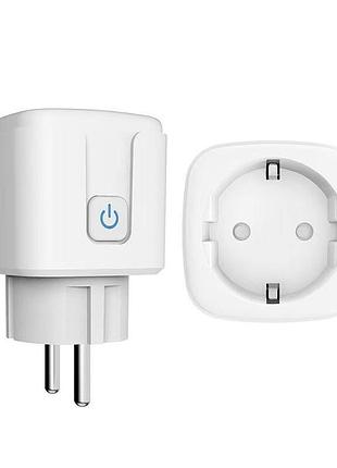 Умная wi-fi розетка matter 16a (поддержка apple homekit, google home, alexa, tuya