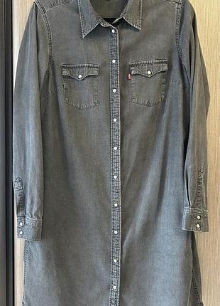 Джинсовое платье-рубашка от levi's