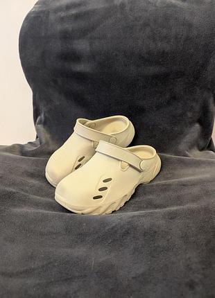 Кроксы резиновые тапочки беж zara 26