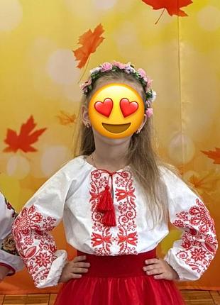 Дуже красива вишита сорочка на дівчинку 128-134розмір