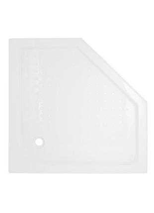 Lidz душевой поддон dozorca sc90x90.low, низкий, пятиугольный, акриловый + ножки, диаметр слива 50 мм