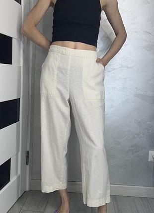 Штани кюлоти брюки лляні h&m  жіночі m