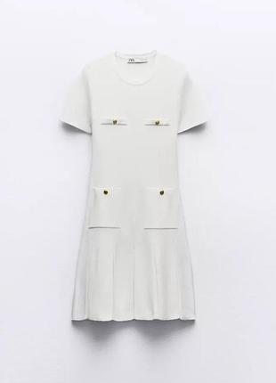 Сукня біла трикотаж zara