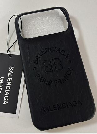 Чохол balenciaga для iphone 17 pro max чорний з логотипом | унісекс
