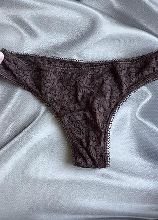 Мереживні коричневі трусики tezenis