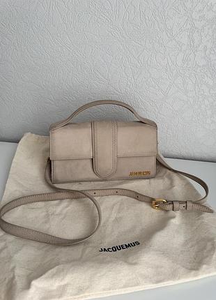 Сумка jacquemus le bambino оригінал, натуральна шкіра, бежева