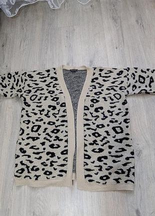 Леопардовый кардеган 2xl