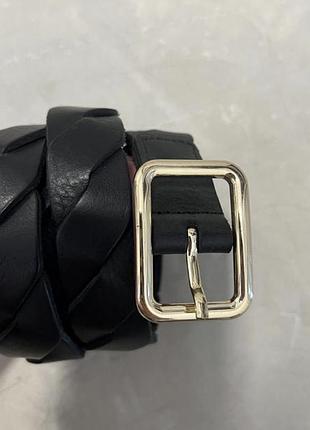 Шкіряний ремінь massimo dutti з масивною пряжкою