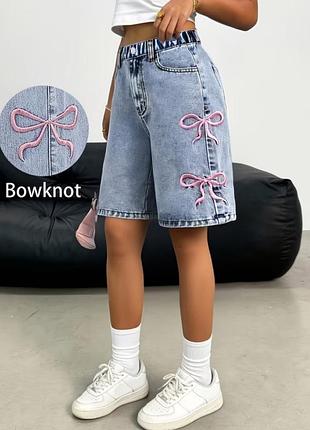 Шикарні джинсові шорти бермуди для дівчинки