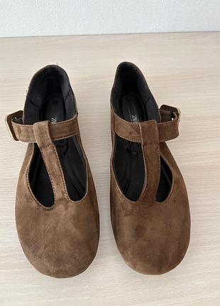 Балетки натуральний замш zara