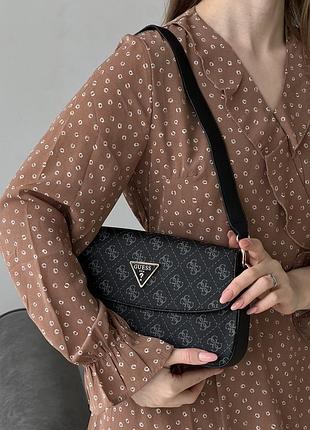 Сумка женская guess noelle багет черный