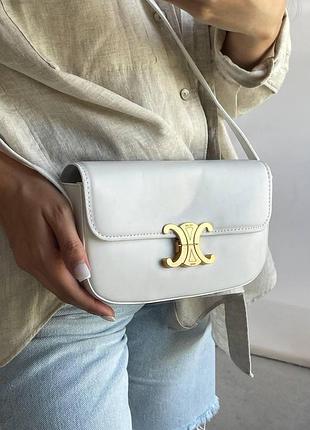 Celine classique triomphe bag white