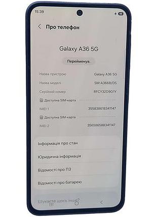 Мобильный телефон смартфон б/у samsung galaxy a36 5g 6/128gb (sm-a366b/ds)