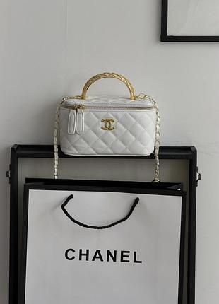 Сумка chanel classic lambskin білий