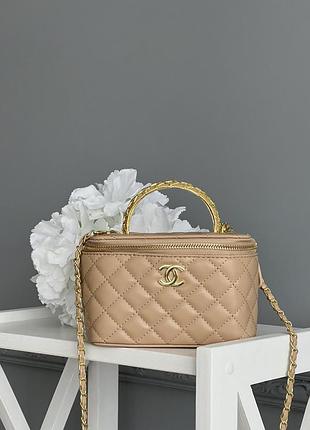 Сумка chanel classic lambskin бежевий