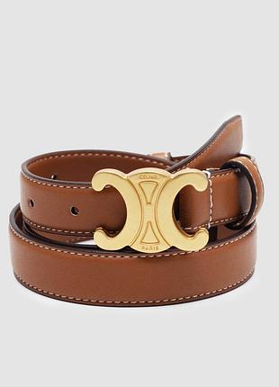 💫 celine medium triomphe belt in taurillon leather brown