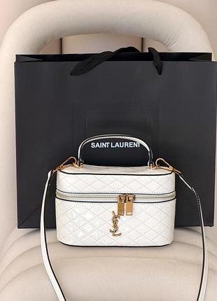 Женская сумка yves saint laurent gaby vanity bag белый